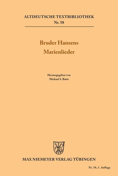 Produktbild: Bruder Hansens Marienlieder