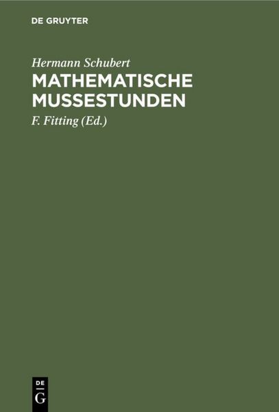 Produktbild: Mathematische Mu&szlig;estunden