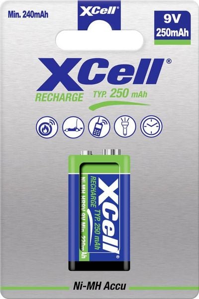 Produktbild: XCell 9V Block-Akku NiMH 250 8.4V 1St.