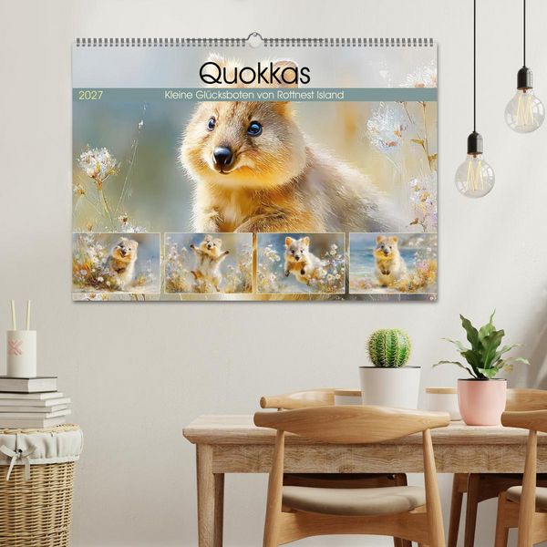 Produktbild: Quokkas. Kleine Gl&uuml;cksboten von Rottnest Island (Wandkalender 2027 DIN A2 quer), CALVENDO Monatskalender