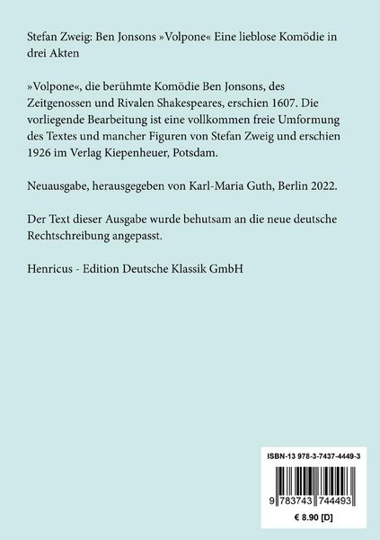 Produktbild: Ben Jonsons 'Volpone'