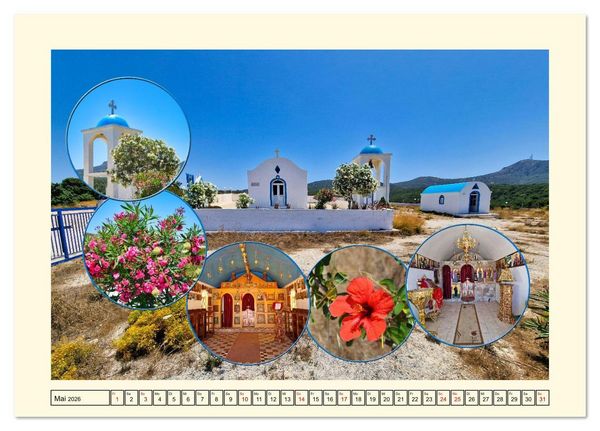 Produktbild: Natur und Kultur der Insel Kos (Tischkalender 2026 DIN A5 quer), CALVENDO Monatskalender