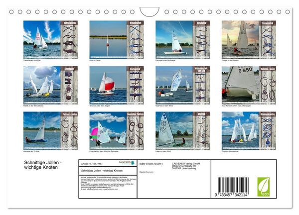 Produktbild: Schnittige Jollen - wichtige Knoten (Wandkalender 2026 DIN A4 quer), CALVENDO Monatskalender