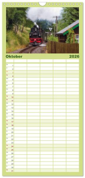 Produktbild: Familienplaner 2026 - Dampf im Pressnitztal mit 5 Spalten (Wandkalender, 21 x 45 cm) CALVENDO