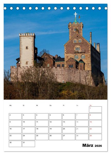 Produktbild: Die Th&uuml;ringer Wartburg (Tischkalender 2026 DIN A5 hoch), CALVENDO Monatskalender