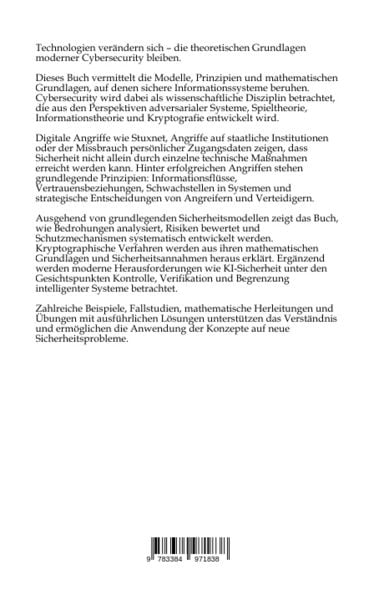 Produktbild: Theorie der Cybersecurity