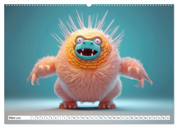 Produktbild: Monsterparade im Anmarsch (Wandkalender 2026 DIN A2 quer), CALVENDO Monatskalender