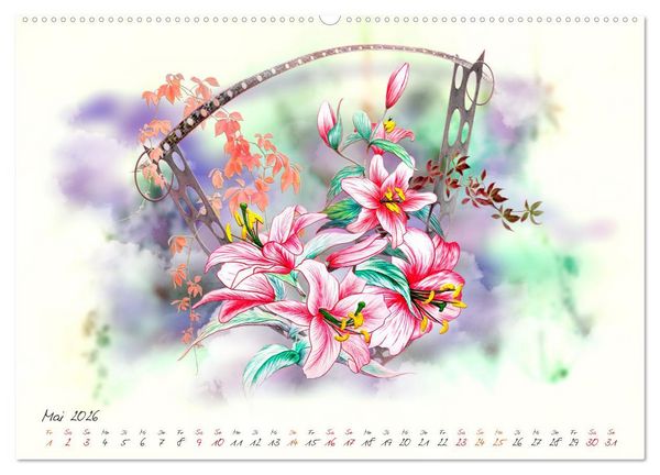 Produktbild: Zauberhaftes Ikebana (Wandkalender 2026 DIN A2 quer), CALVENDO Monatskalender