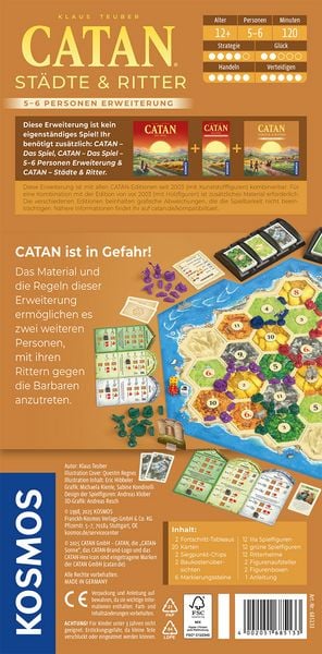 Produktbild: CATAN - St&auml;dte & Ritter - Erweiterung f&uuml;r 5-6 Personen