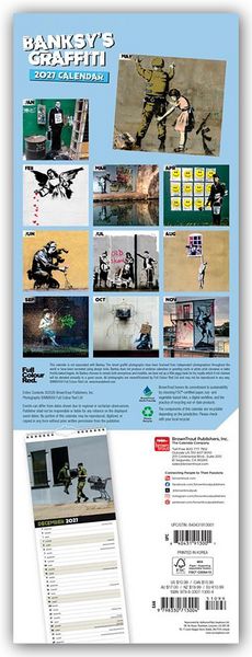 Produktbild: Banksy's Graffiti 2027 &ndash; Slimline-Kalender