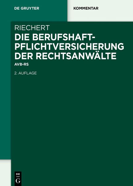 Produktbild: Die Berufshaftpflichtversicherung der Rechtsanw&auml;lte