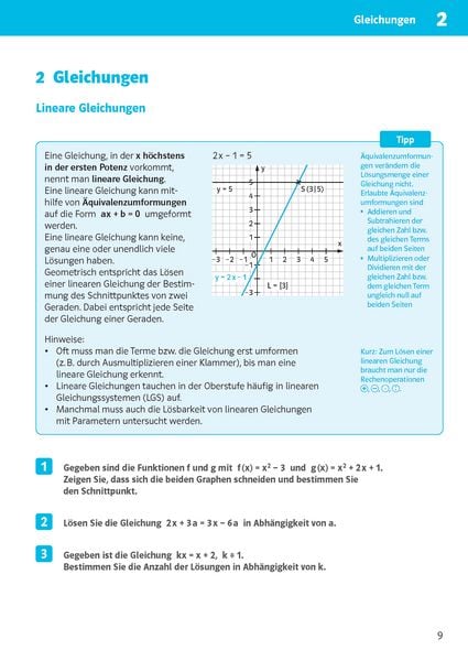Produktbild: Klett Sicher im Abi 10-Minuten-Training Oberstufe Mathematik Gleichungen