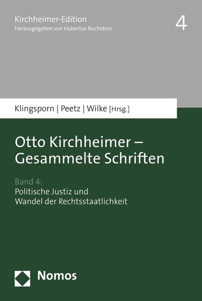 Produktbild: Otto Kirchheimer - Gesammelte Schriften