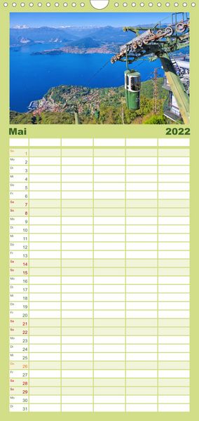 Produktbild: Lago Maggiore - Orte am Ostufer - Familienplaner hoch (Wandkalender 2022 , 21 cm x 45 cm, hoch)