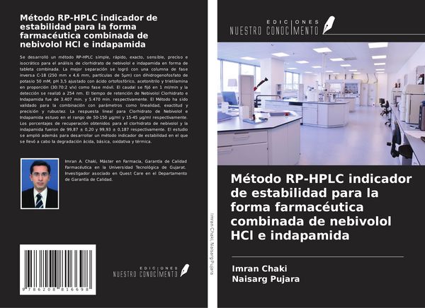 Produktbild: M&eacute;todo RP-HPLC indicador de estabilidad para la forma farmac&eacute;utica combinada de nebivolol HCl e indapamida