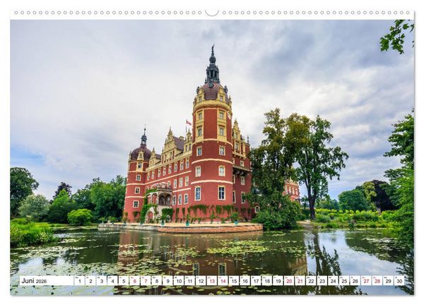 Produktbild: Schloss Bad Muskau (hochwertiger Premium Wandkalender 2026 DIN A2 quer), Kunstdruck in Hochglanz