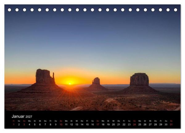 Produktbild: USA - Monument Valley (Tischkalender 2027 DIN A5 quer), CALVENDO Monatskalender