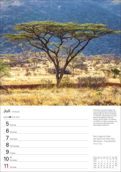 Produktbild: Natursch&auml;tze Afrikas Wochenplaner 2027 - Eine Reise in 53 Bildern