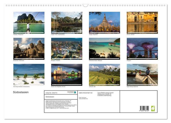 Produktbild: S&uuml;dostasien (Wandkalender 2026 DIN A2 quer), CALVENDO Monatskalender