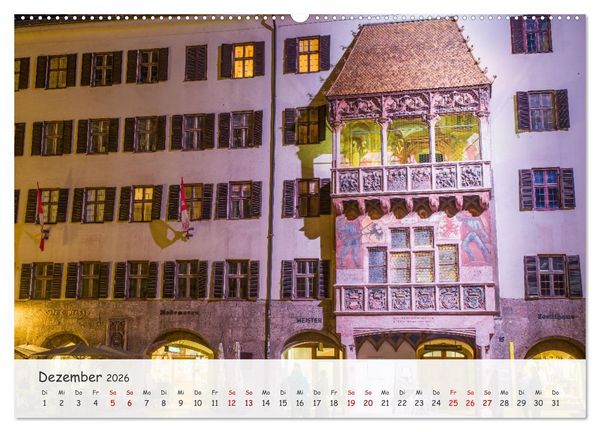 Produktbild: Innsbruck - Die sch&ouml;ne Hauptstadt Tirols (Wandkalender 2026 DIN A2 quer), CALVENDO Monatskalender