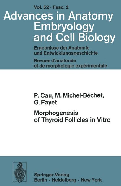 Produktbild: Morphogenesis of Thyroid Follicles in Vitro