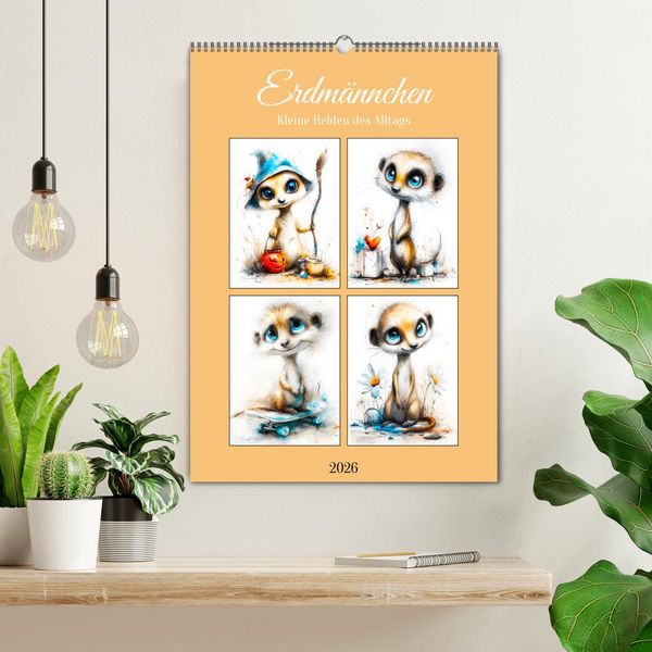Produktbild: Erdm&auml;nnchen. Kleine Helden des Alltags (Wandkalender 2026 DIN A2 hoch), CALVENDO Monatskalender