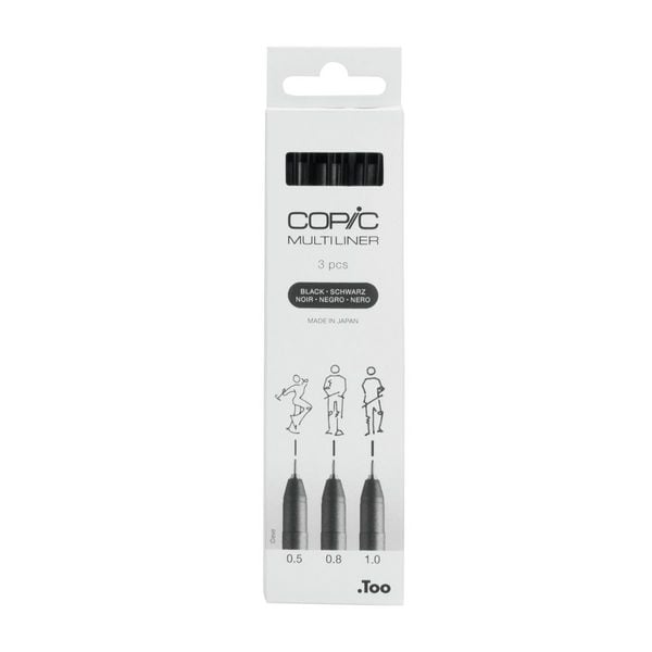 Produktbild: Copic Multiliner-Set schwarz 0.5mm/0.8mm/1.0mm 3 St&uuml;ck