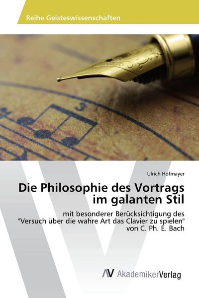 Produktbild: Die Philosophie des Vortrags im galanten Stil