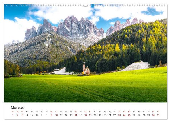 Produktbild: S&uuml;dtirol - Entlang der italienischen Alpen. (Wandkalender 2026 DIN A2 quer), CALVENDO Monatskalender