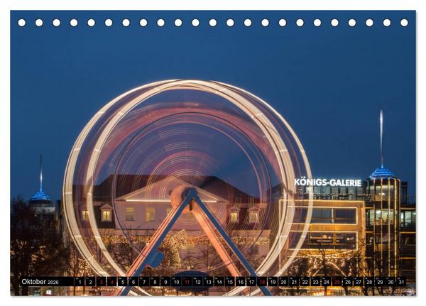 Produktbild: Kassel bei Nacht (Tischkalender 2026 DIN A5 quer), CALVENDO Monatskalender