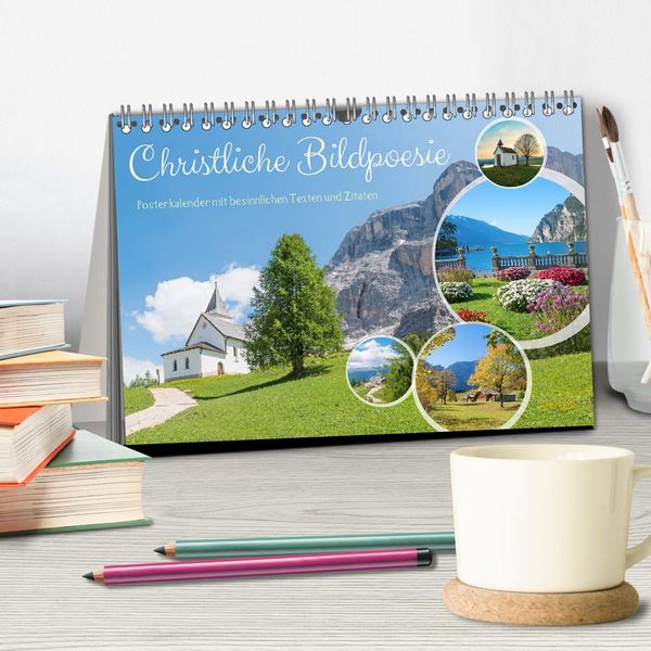 Produktbild: Christliche Bildpoesie 2026 (Tischkalender 2026 DIN A5 quer), CALVENDO Monatskalender