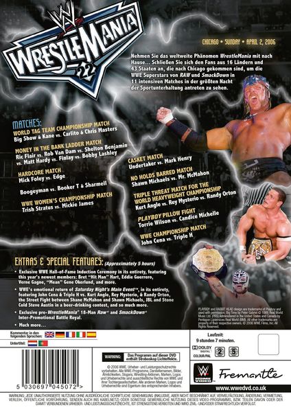 WWE - WrestleMania 22 [3 DVDs]