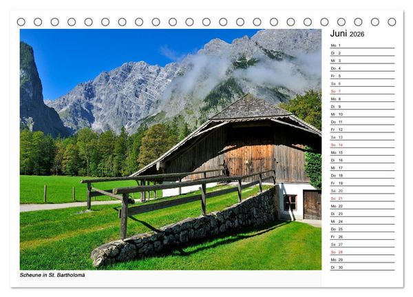 Produktbild: Willkommen am K&ouml;nigssee (Tischkalender 2026 DIN A5 quer), CALVENDO Monatskalender