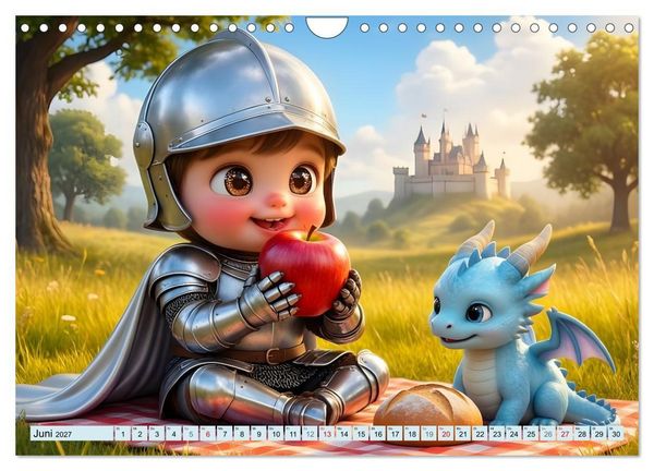 Produktbild: Kleiner Ritter - Jahresreise (Wandkalender 2027 DIN A4 quer), CALVENDO Monatskalender