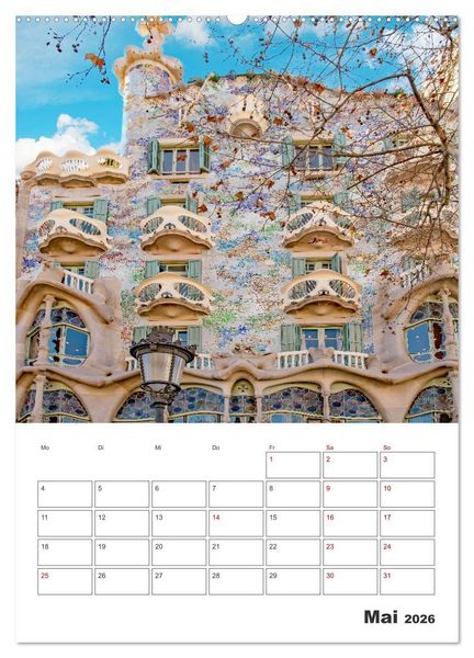 Produktbild: Barcelona - Urlaubsplaner (Wandkalender 2026 DIN A2 hoch), CALVENDO Monatskalender
