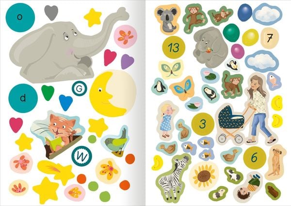 Produktbild: Schulstart-Sticker-Poster Buchstaben & Zahlen