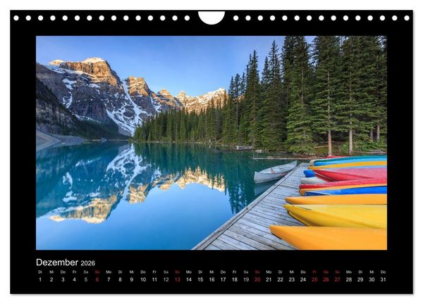 Produktbild: KANADA - Rocky Mountains (Wandkalender 2026 DIN A4 quer), CALVENDO Monatskalender