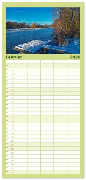 Produktbild: Familienplaner 2026 - Hamburg: Vier- und Marschlande mit 5 Spalten (Wandkalender, 21 x 45 cm) CALVENDO