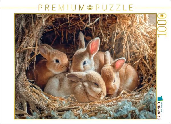 Produktbild: CALVENDO Puzzle Kaninchenportraits | 1000 Teile Lege-Gr&ouml;&szlig;e 64x48cm Foto-Puzzle f&uuml;r gl&uuml;ckliche Stunden