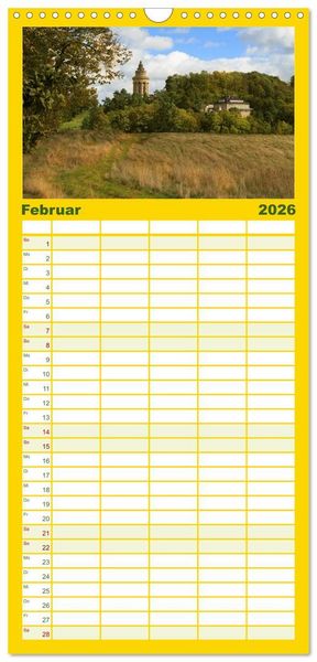 Produktbild: Familienplaner 2026 - Wartburgstadt Eisenach - Reise durch das sch&ouml;ne Th&uuml;ringen mit 5 Spalten (Wandkalender, 21 x 45 cm) CALVENDO