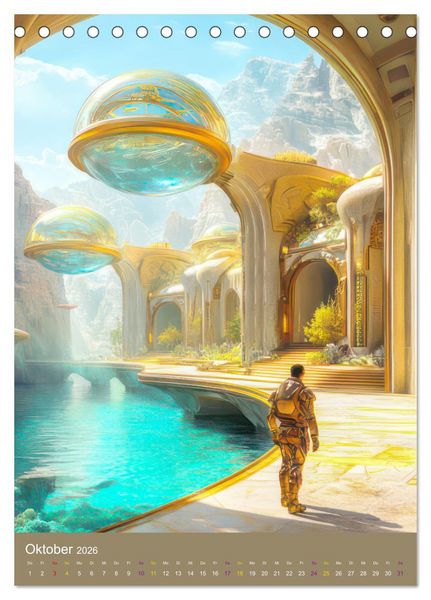 Produktbild: Science-Fiction Zukunftsvisionen (Tischkalender 2026 DIN A5 hoch), CALVENDO Monatskalender
