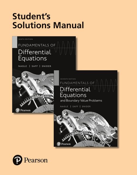 Produktbild: Student Solutions Manual for Fundamentals of Differential Equations and Fundamentals of Differential Equations and Boundary Value Problems