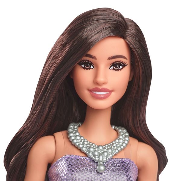 Produktbild: Barbie Fashionista Puppe im Paillettenkleid mit Satinrock