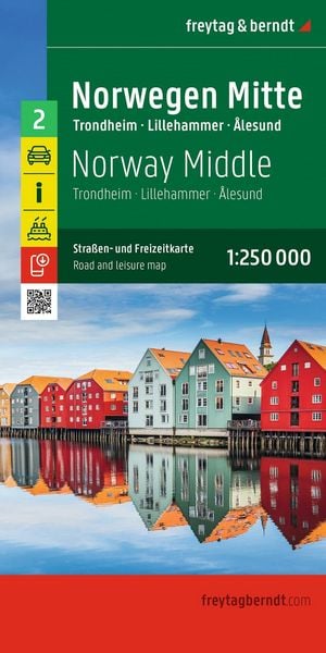 Produktbild: freytag & berndt Stra&szlig;enkarte Norwegen Mitte 1:250.000