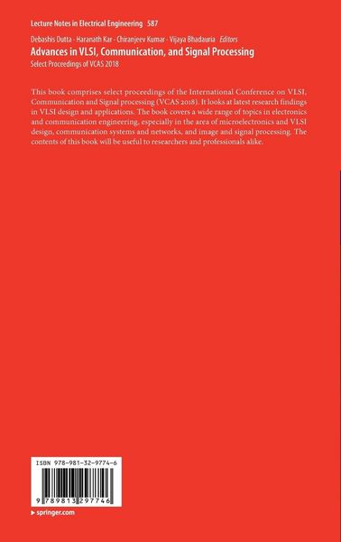 Produktbild: Advances in VLSI, Communication, and Signal Processing