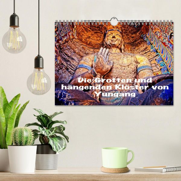 Produktbild: Die Grotten und h&auml;ngenden Kl&ouml;ster von Yungang (Wandkalender 2026 DIN A4 quer), CALVENDO Monatskalender