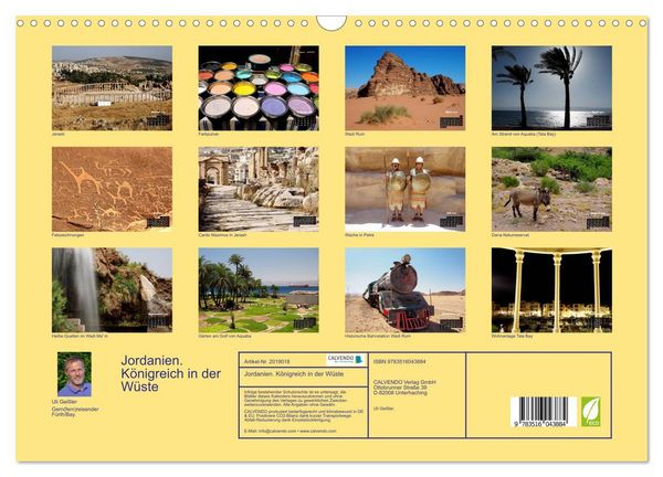 Produktbild: Jordanien. K&ouml;nigreich in der W&uuml;ste (Wandkalender 2026 DIN A3 quer), CALVENDO Monatskalender