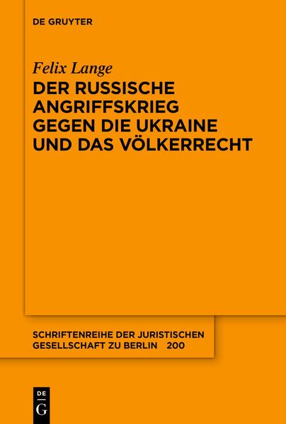 Produktbild: Der russische Angriffskrieg gegen die Ukraine und das V&ouml;lkerrecht