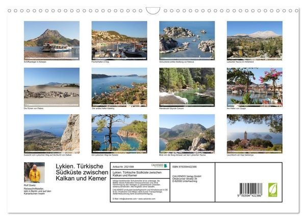 Produktbild: Lykien. T&uuml;rkische S&uuml;dk&uuml;ste zwischen Kalkan und Kemer (Wandkalender 2027 DIN A3 quer), CALVENDO Monatskalender
