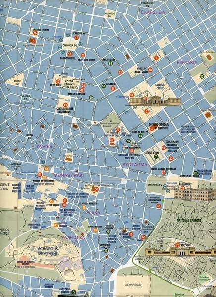 Produktbild: Stadtplan Ancient Athens/ Modern Athens 1:4600